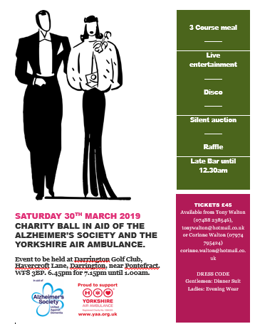 Yorkshire Air Ambulance Fundraising Dinner