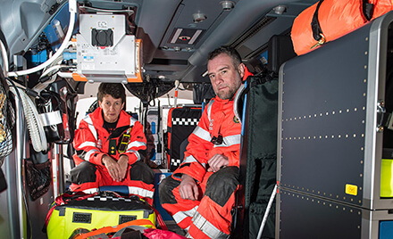Yorkshire Air Ambulance on the inside