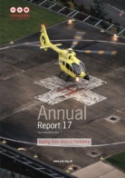 Image of the cover of the Yorkshire Air Ambulance Annual Report 17 - Year ending March 2018