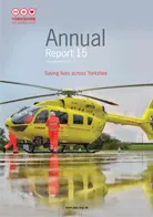 age of the cover of the Yorkshire Air Ambulance Annual Report 15 - Year ending March 2015