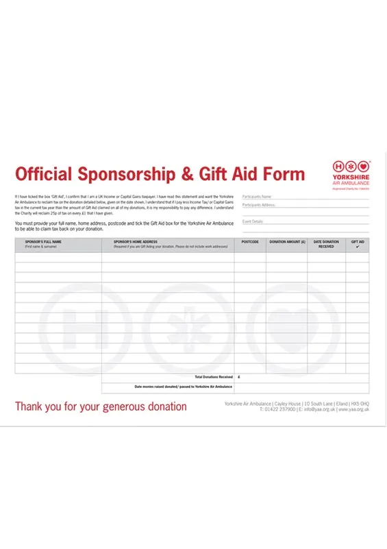 resources sponsorship form