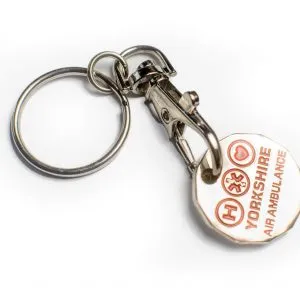 Yorkshire Air Ambulance Trolley Coin Keyring