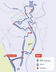 Run For All 10K Route Map