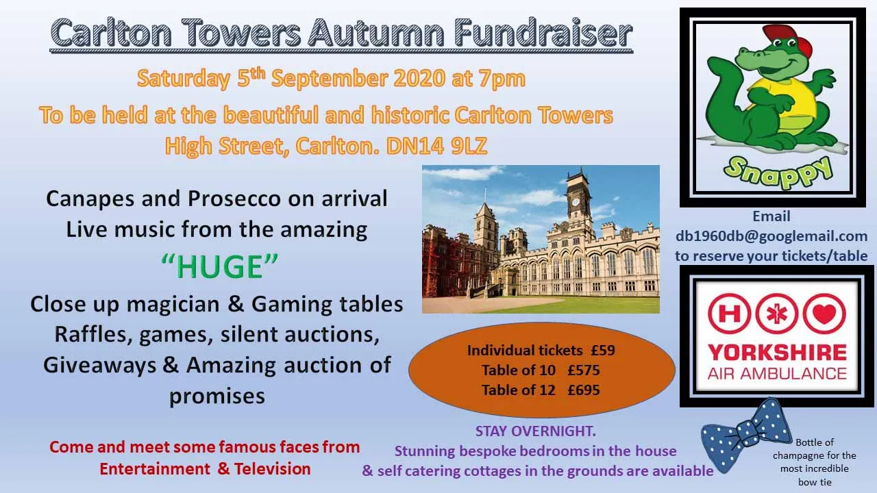 Carlton Towers Autumn Fundraiser Poster