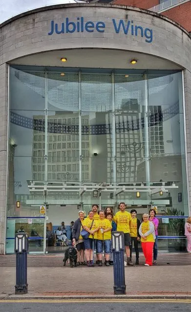 Fundraisers for YAA outside the Jubilee Wing in Halifax