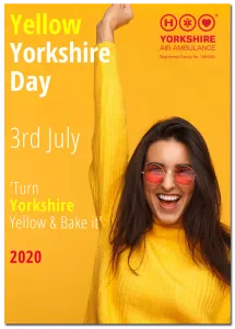 Image of front cover of Yorkshire Air Ambulance Yellow Yorkshire Day 2020 Guide