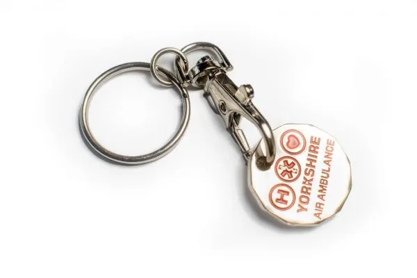 Yorkshire Air Ambulance Trolley Coin Keyring