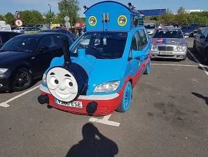 Image of cars taking part in the Benidorm Bangers Rally