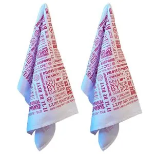 Image of two Yorkshire Air Ambulance Tea Towels