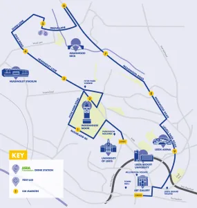 Run For All Leeds 10K Route Map