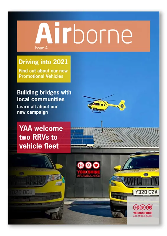 Front Cover of Yorkshire Air Ambulance Airborne Newsletter Issue 4