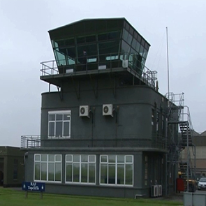 An air traffic control tower