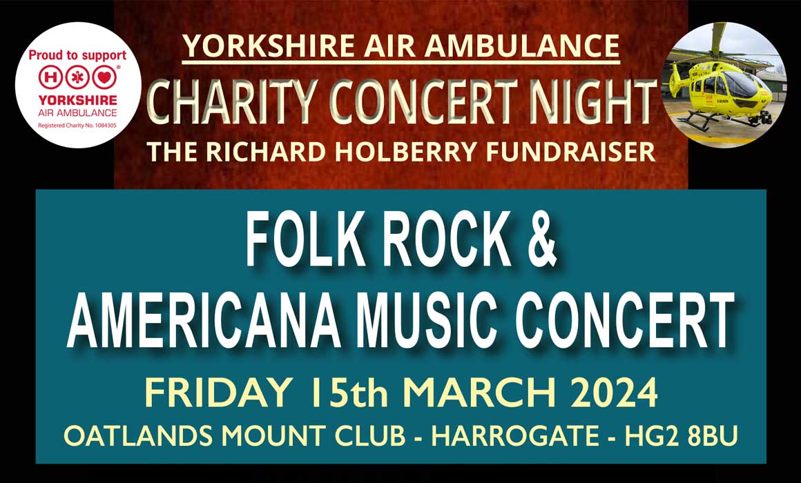 Music charity event graphic