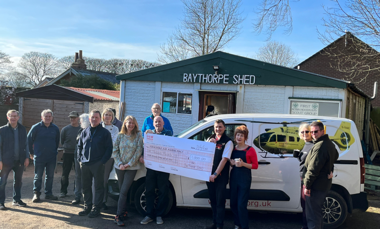 BayThorpe Shed raise £1000 for Yorkshire Air Ambulance - Yorkshire Air ...