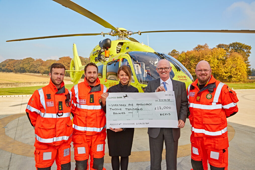 Leedsbased Nexus Vehicle Rental has raised £12,075 for The Yorkshire Air Ambulance Yorkshire