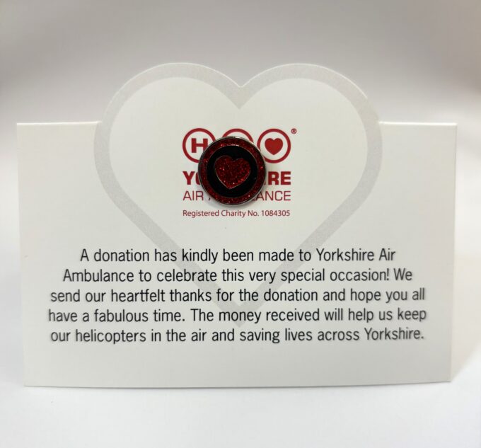 Wedding/Event Favour Pin Badge & Card (Pack of 10) - Image 3