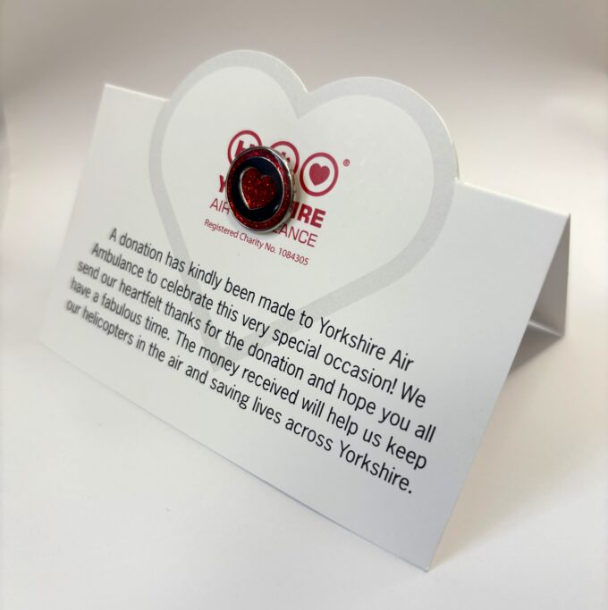 Wedding/Event Favour Pin Badge & Card (Pack of 10)