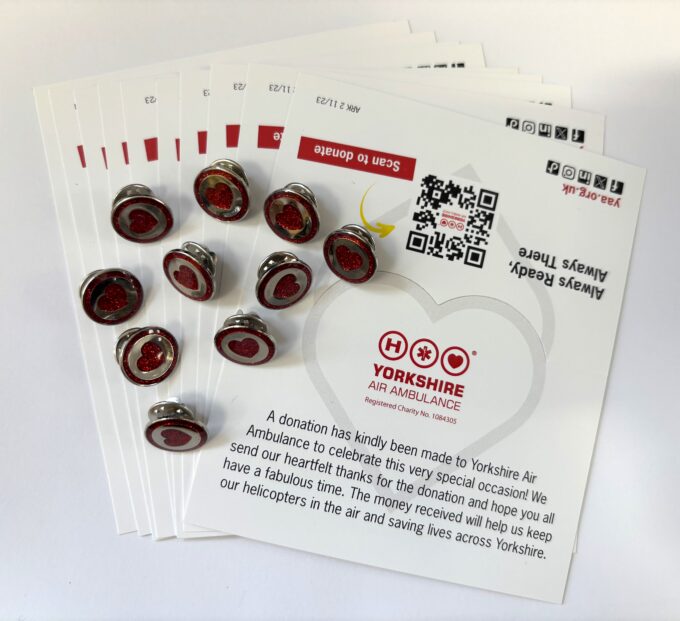 Wedding/Event Favour Pin Badge & Card (Pack of 10) - Image 5