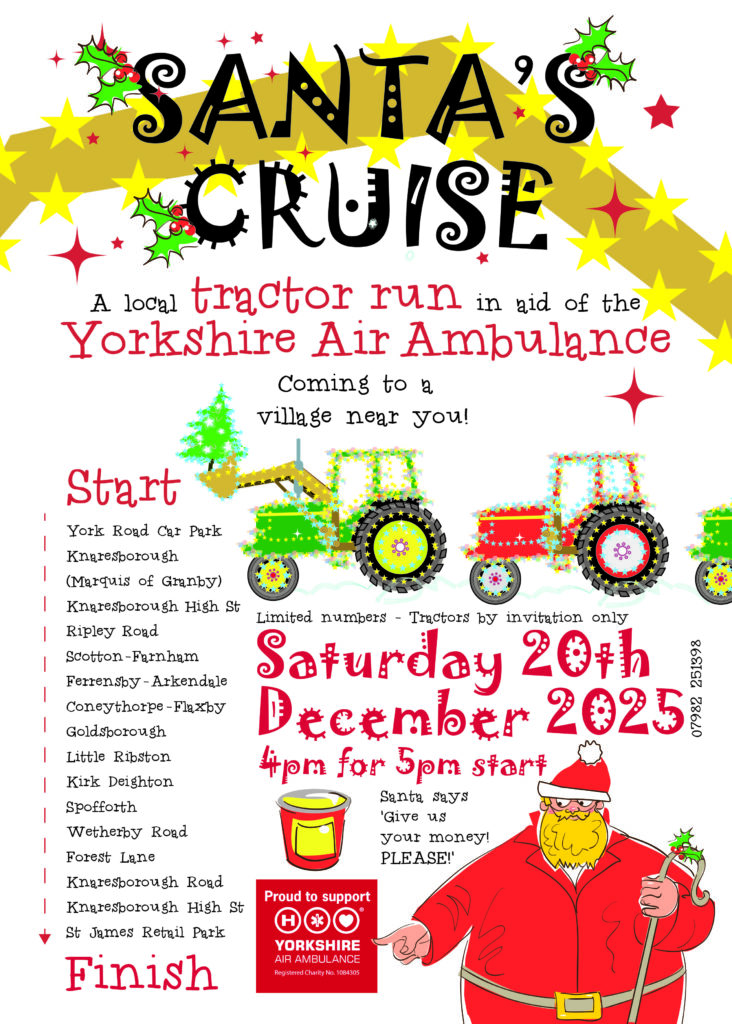 Santa's Cruise 2025 rev 4 A charity tractor run poster