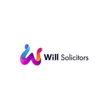 WEBSITE - WILL WRITING SERVICE - WILLSOLICITOR 450 X 450 PX A multicoloured logo with the words @Will Solicitors'