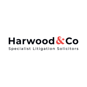 Harwood 300 x 300 px Company logo with the words 'Harwood & Co Specialist Litigation Solicitors'
