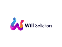 A multicoloured logo which makes a 'W' with the words 'Will Solicitors' in black next to it.