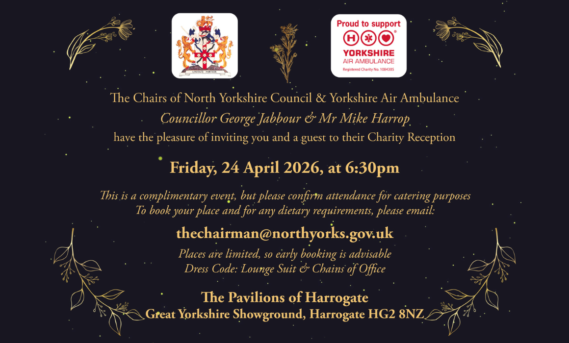 Cllr Jabour Reception – Web Event Image Graphic with details of a charity reception event.
