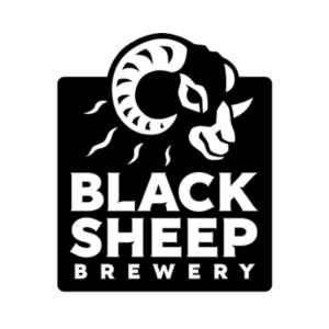 BCOY Black Sheep Brewery 300 x 300 px Black and white company logo showing a sheep and the words 'BLACK SHEEP BREWERY'
