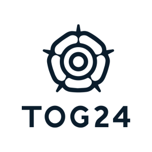 BCOY TOG24 300 x 300 px A black logo with the outline of the Yorkshire Rose and 'TOG24'