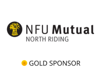 A company logo featuring a graphic of some wheat and the words 'NFU Mutual NORTH RIDING GOLD SPONSOR'